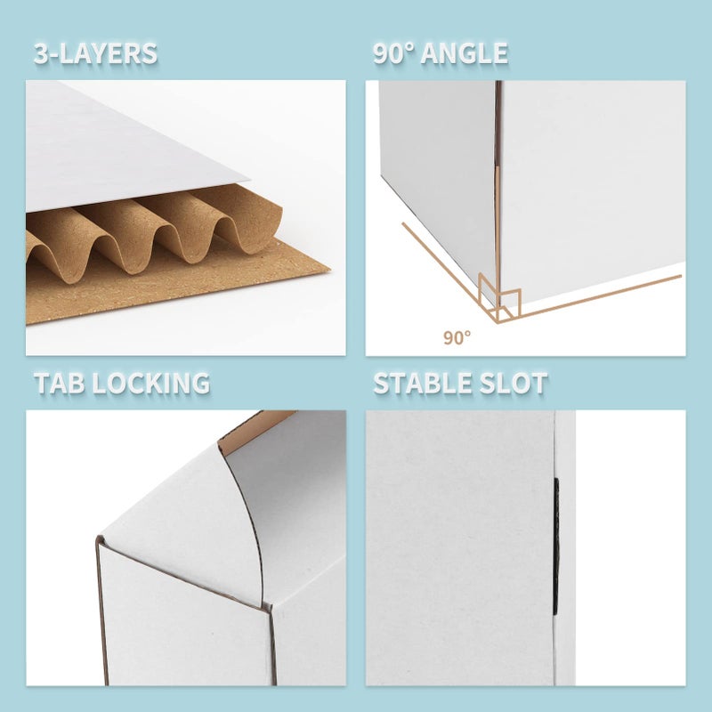 WIFTREY 9x6x3 White Shipping Boxes 25 Pack for Small Business  Small Corrugated Cardboard Mailer Boxes for Mailing  Packing - Image 3
